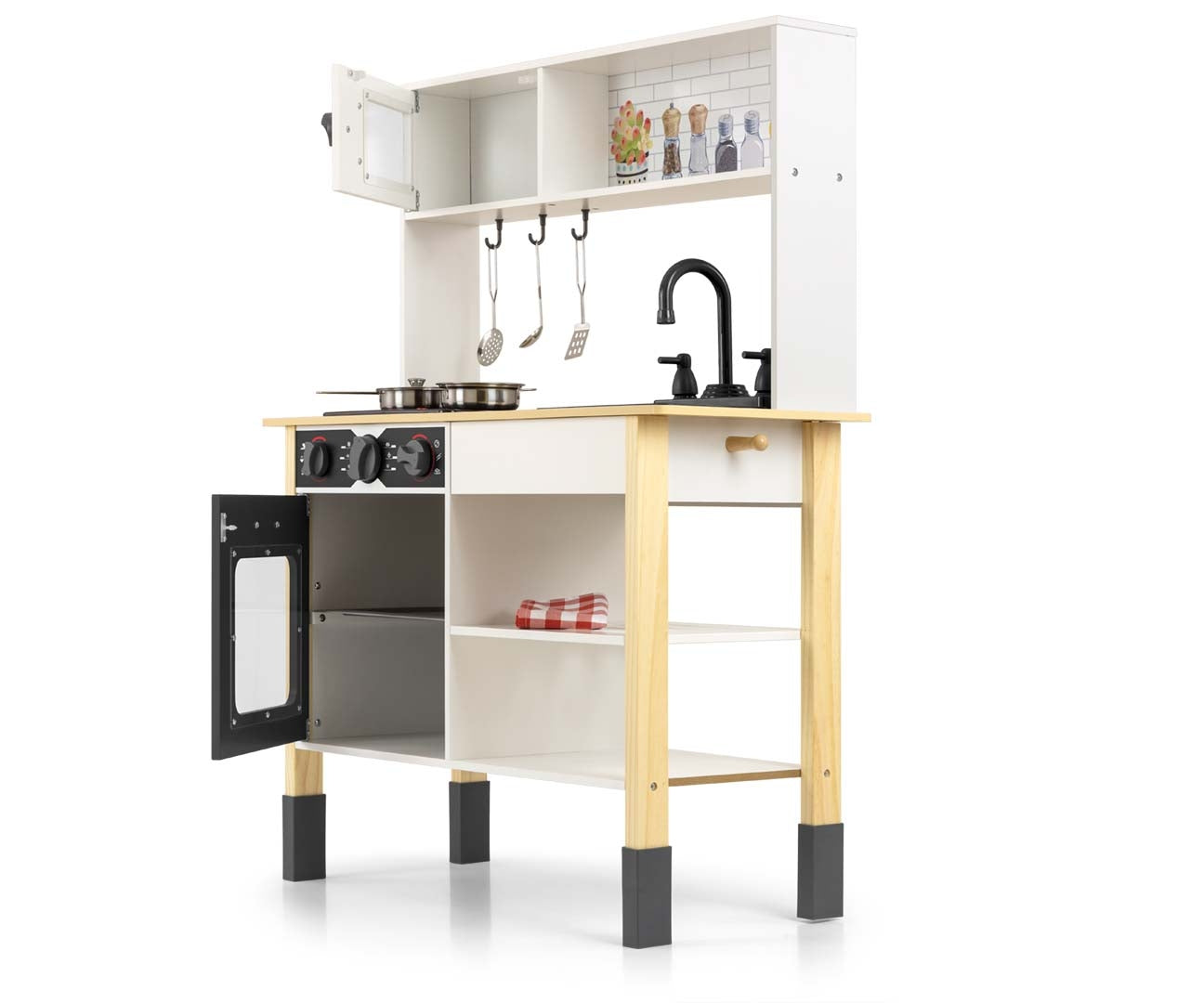 Cozinha De Madeira Astrid Preto Milly Mally
