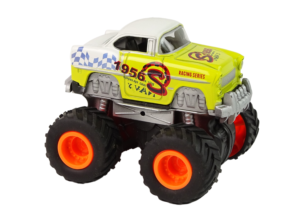 Veículo 4x4 clássico rodas grandes 4 cores (1 unidade, sortido)