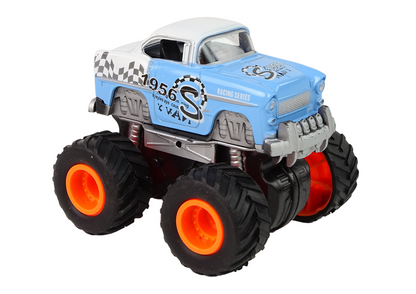 Veículo 4x4 clássico rodas grandes 4 cores (1 unidade, sortido)