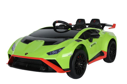 Veículo elétrico Lamborghini STO Drift verde