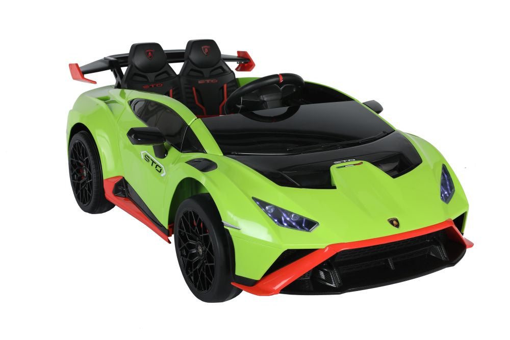 Veículo elétrico Lamborghini STO Drift verde