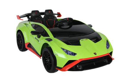 Veículo elétrico Lamborghini STO Drift verde