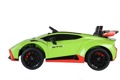 Veículo elétrico Lamborghini STO Drift verde