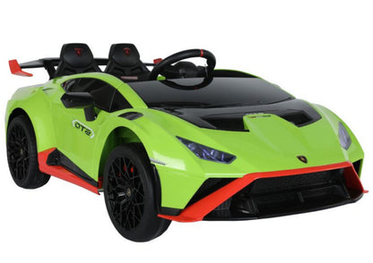Veículo elétrico Lamborghini STO Drift verde