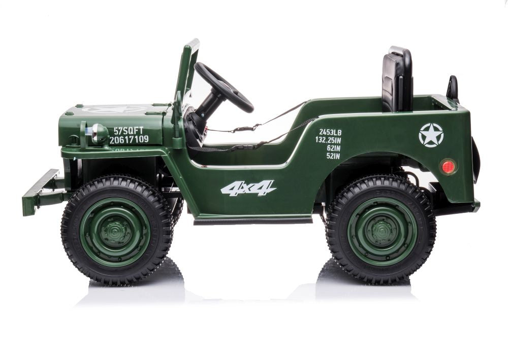 Carro elétrico JH-103 verde militar 4x4