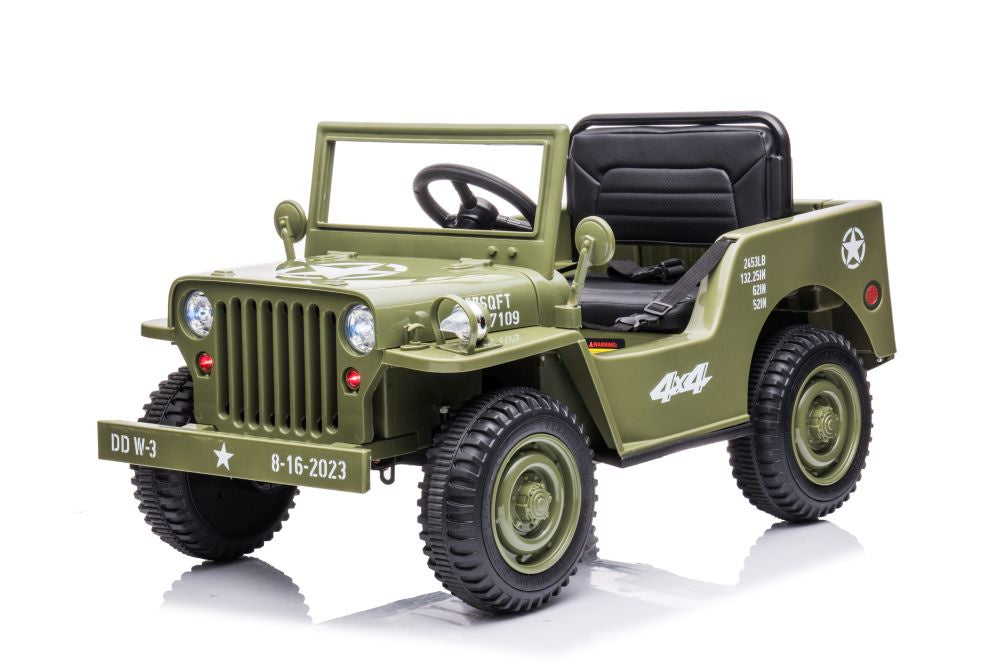 Carro elétrico JH-103 verde oliva 4x4
