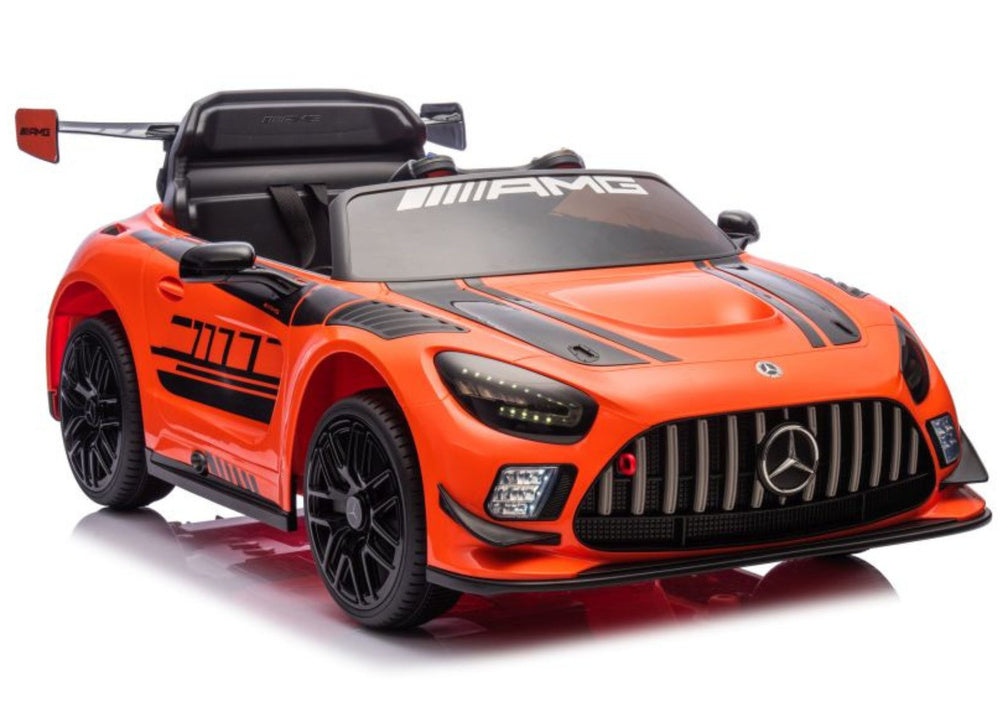 Carro elétrico Mercedes AMG GT3 laranja
