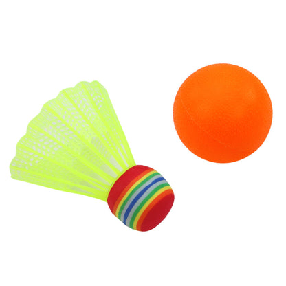 Raquetes de badminton infantis animais amarelo e rosa
