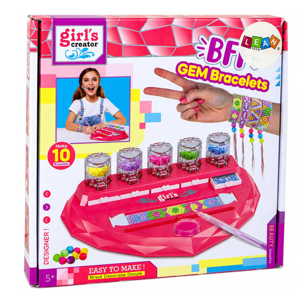 Kit de pulseiras com diamantes e corações
