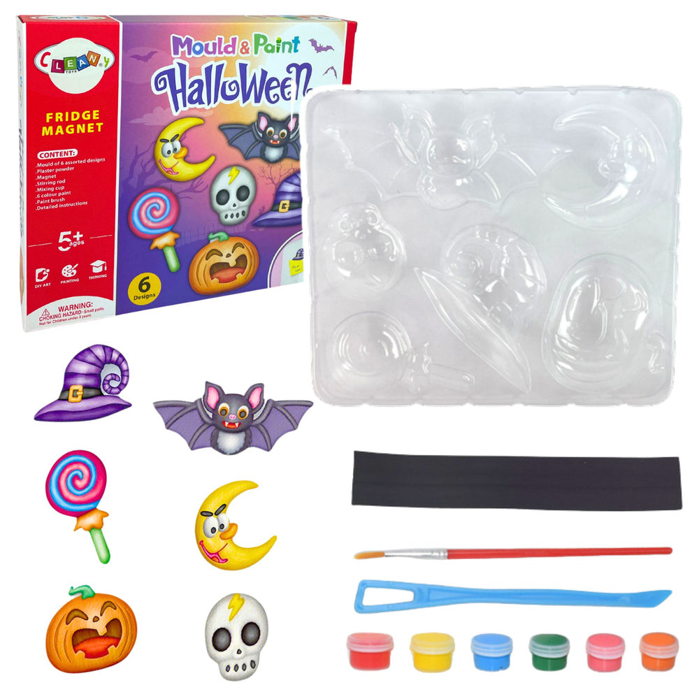 Kit gesso Halloween ímanes abóbora