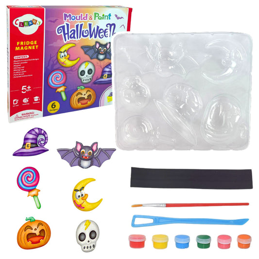 Kit gesso Halloween ímanes abóbora