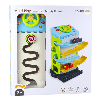 Brinquedo educativo pista carros com escorrega e sorter