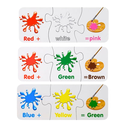 Puzzle educativo cores inglês 10 ligações