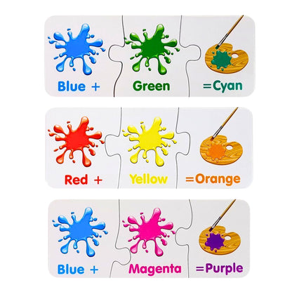 Puzzle educativo cores inglês 10 ligações