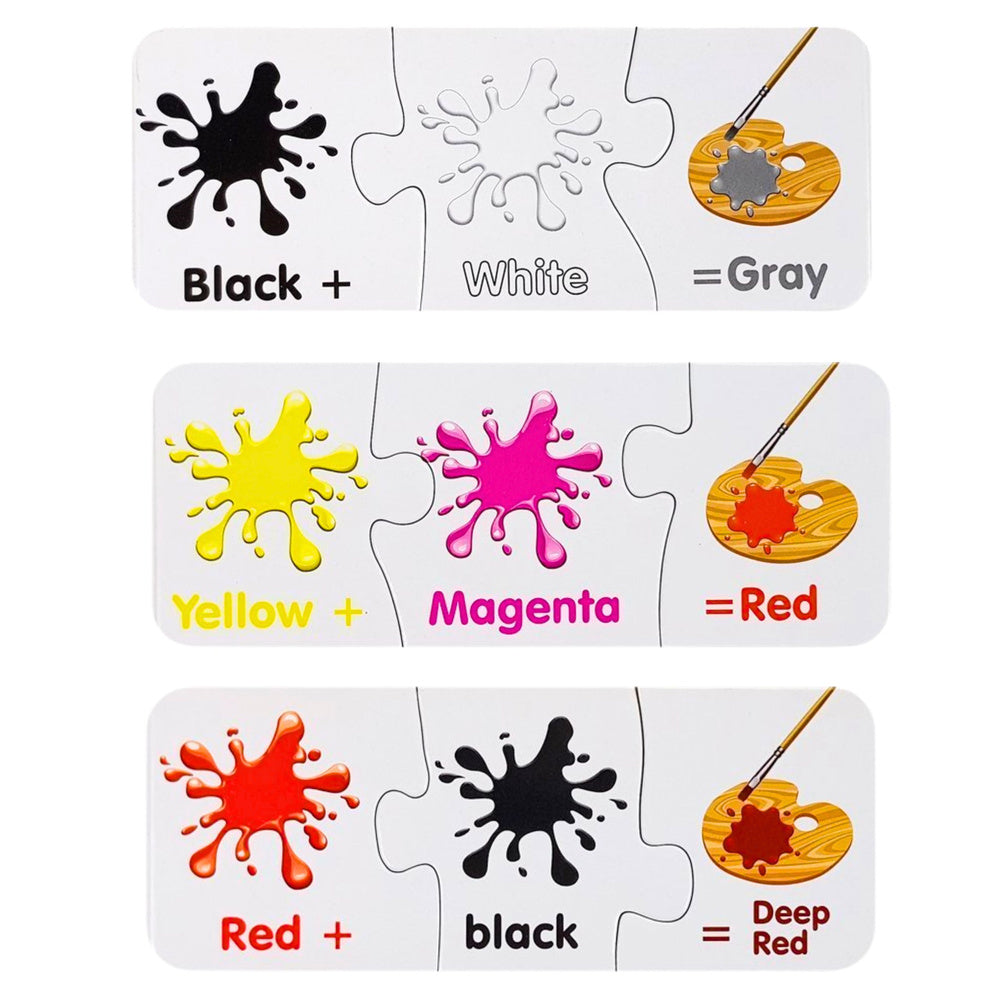 Puzzle educativo cores inglês 10 ligações