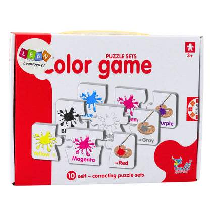Puzzle educativo cores inglês 10 ligações