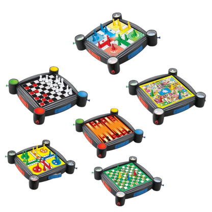 Conjunto jogos 7 em 1 damas xadrez escadas