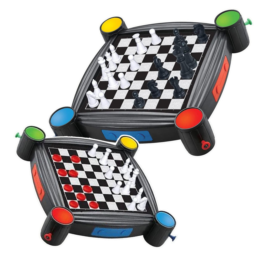 Conjunto jogos 7 em 1 damas xadrez escadas