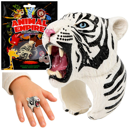 Anel educativo Animais tigre branco