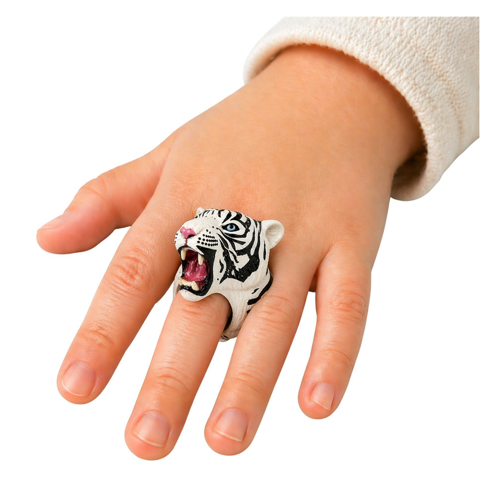 Anel educativo Animais tigre branco