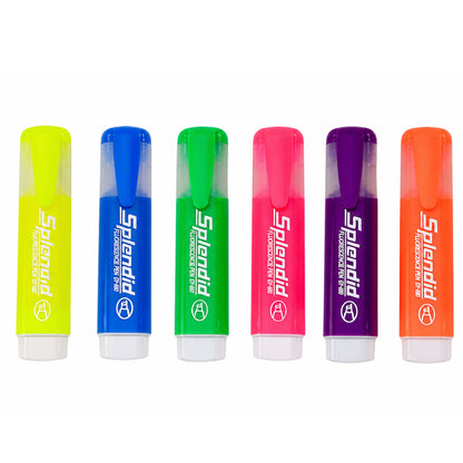 Marcadores fluorescentes pastel 6 peças