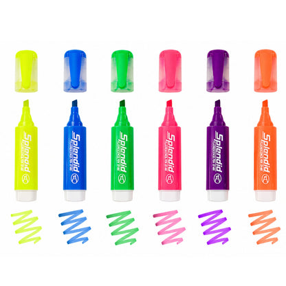 Marcadores fluorescentes pastel 6 peças