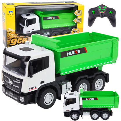 Camião basculante Huina verde RC 1:18