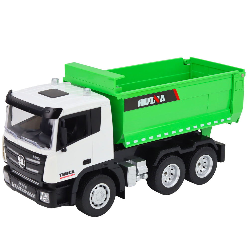 Camião basculante Huina verde RC 1:18