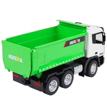 Camião basculante Huina verde RC 1:18