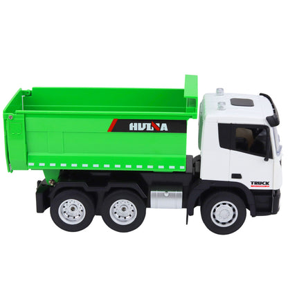 Camião basculante Huina verde RC 1:18