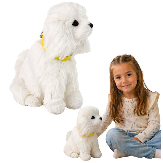 Cão peluche Poodle interativo funções toque