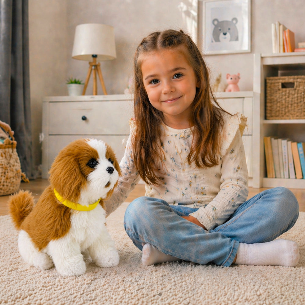 Cão peluche Cavalier interativo funções toque