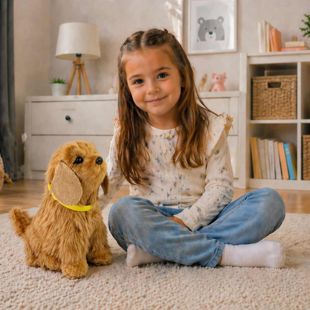Cão peluche Cocker Spaniel interativo funções toque