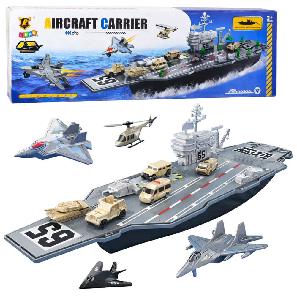 Porta-Aviões Militar Grande com Veículos 70cm