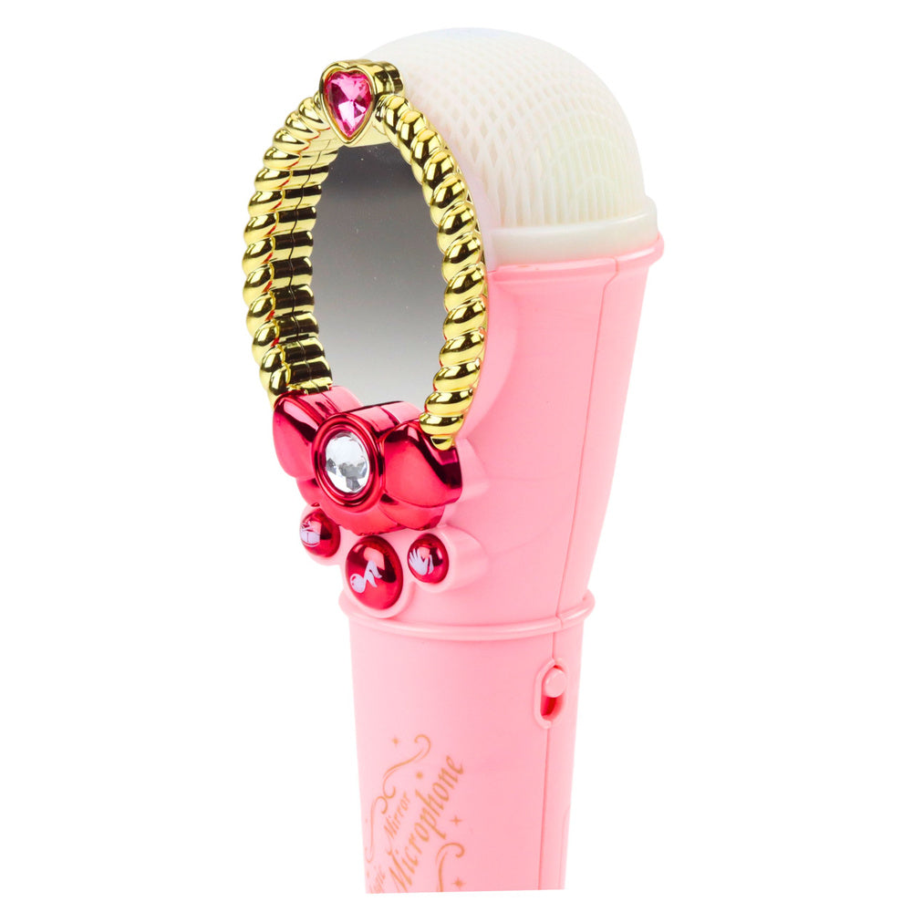 Espelho mágico com microfone rosa USB luz