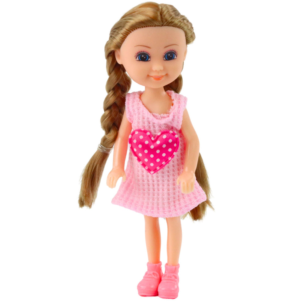 Mini Boneca com Carrinho Kitty Rosa