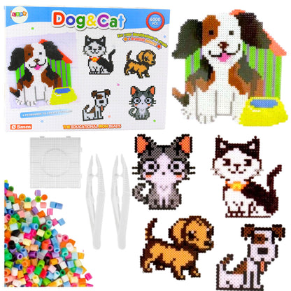 Conjunto contas mosaico cão e gato 6000 peças