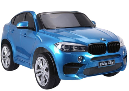 Carro elétrico infantil BMW X6M azul pintado novo
