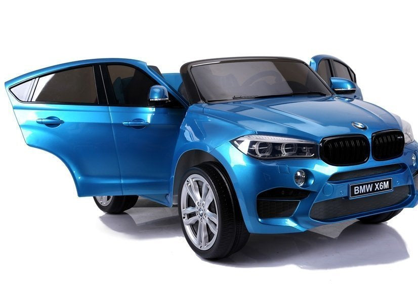 Carro elétrico infantil BMW X6M azul pintado novo