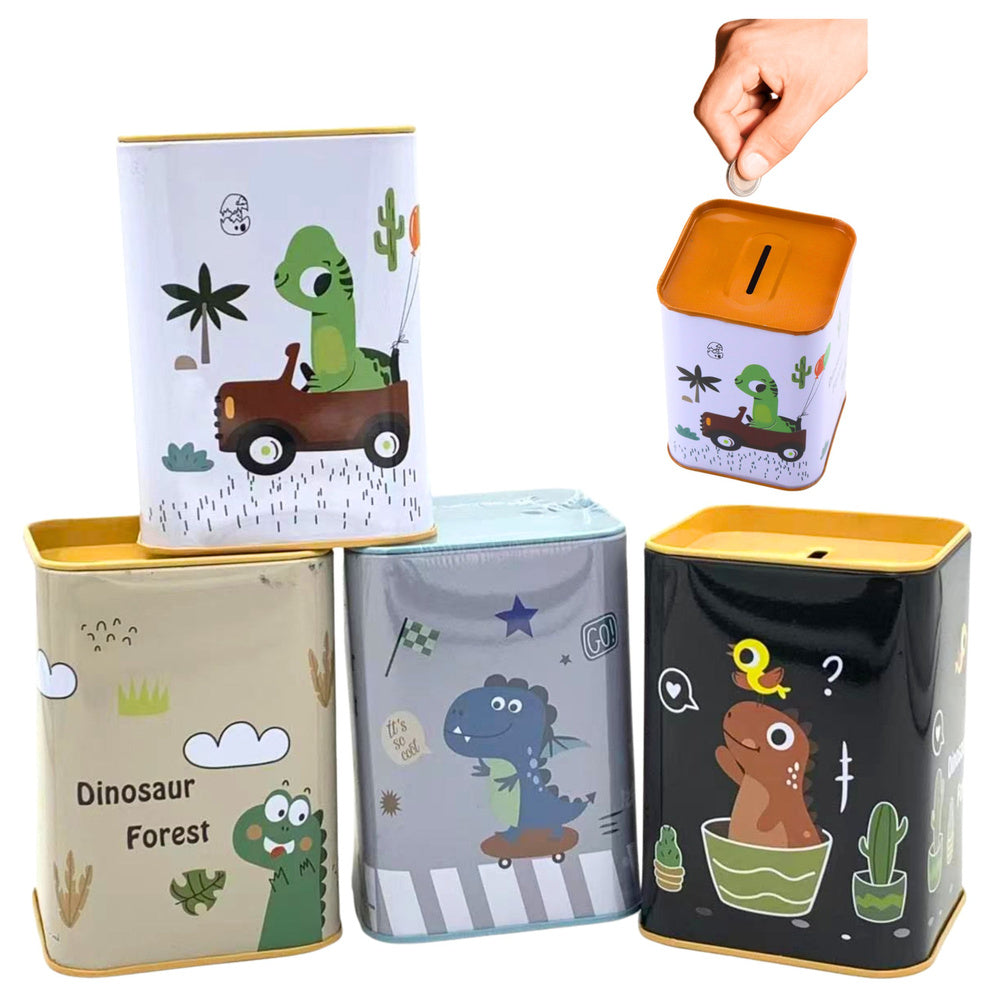 Mealheiro Dinossauro no Carro Branco 11x8cm (1 unidade, sortido)