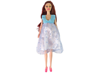 Boneca bebé grávida vestido azul