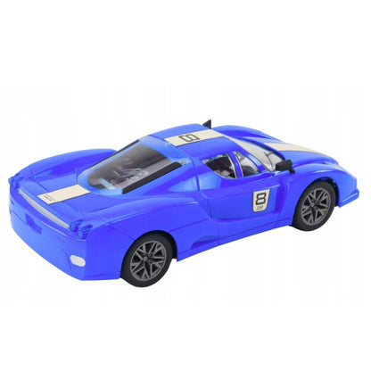 Carro Desportivo RC 1:16 Azul Faixa Branca