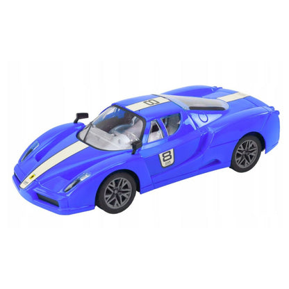Carro Desportivo RC 1:16 Azul Faixa Branca