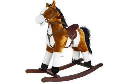 Cavalo baloiço castanho claro 74 cm