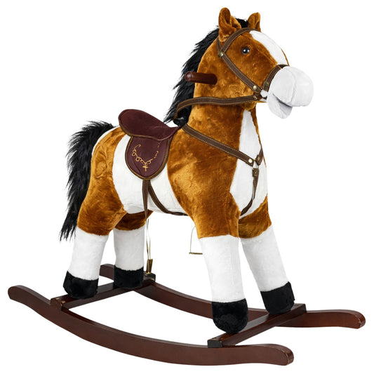 Cavalo baloiço castanho claro 74 cm
