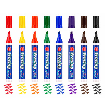 Marcadores quadro branco 8 cores