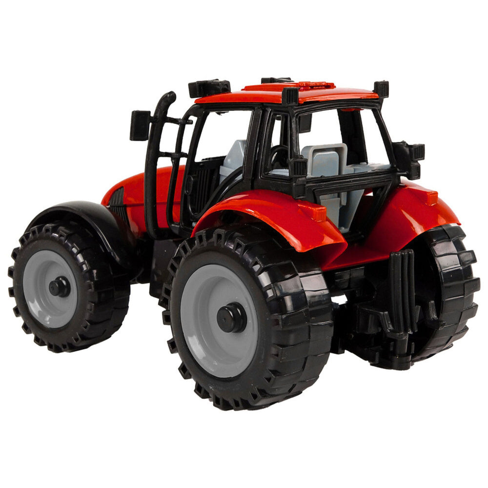 Trator Ideal Farm verde com capô de abrir