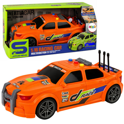 Carro de corrida desportivo laranja
