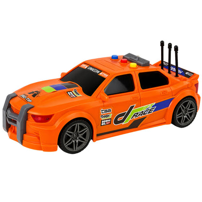 Carro de corrida desportivo laranja