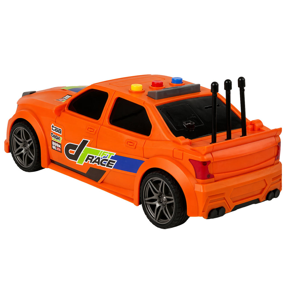 Carro de corrida desportivo laranja